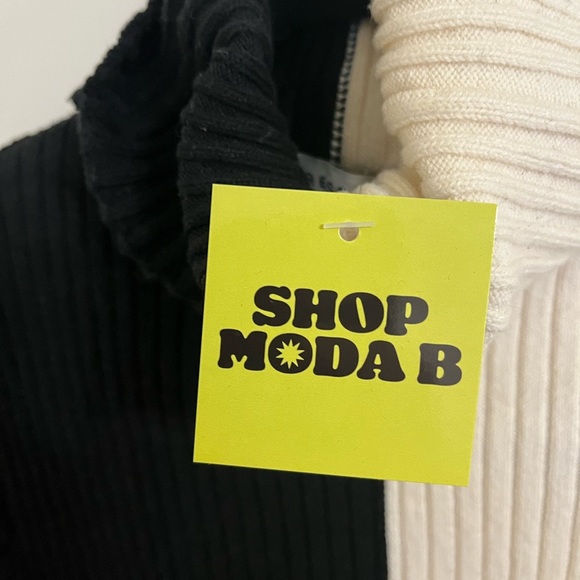 NWT black&white two toned, turtle neck dress from ShopModaB - Picture 2 of 4